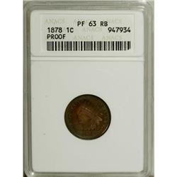 1878 1C Red and Brown PR63 ANACS