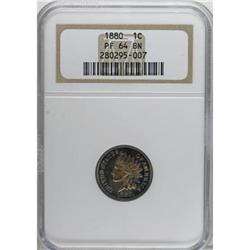 1880 1C Brown PR64 NGC