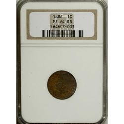 1886 1C Type One Red and Brown PR64 NGC