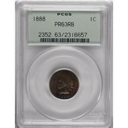 1888 1C Red and Brown PR63 PCGS