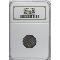1897 1C Red and Brown PR64 NGC