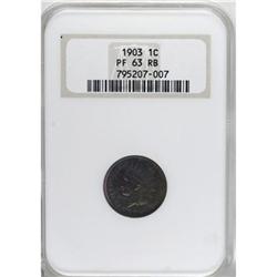 1903 1C Red and Brown PR63 NGC
