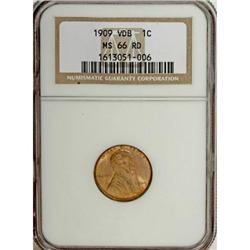 1909 VDB 1C Red MS66 NGC