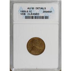 1909-S VDB 1C AU50 ANACS