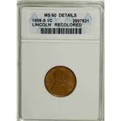 1909-S 1C Brown MS60 ANACS