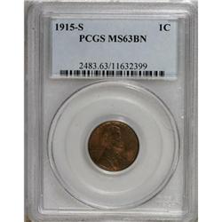 1915-S 1C Brown MS63 PCGS