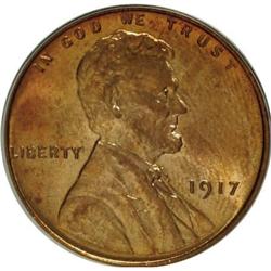 1917 1C Red MS65 PCGS