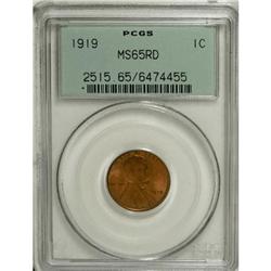 1919 1C Red MS65 PCGS