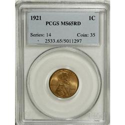 1921 1C Red MS65 PCGS