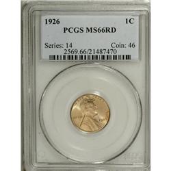 1926 1C Red MS66 PCGS