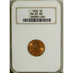 1930 1C Red MS67 NGC