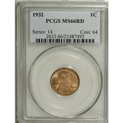 1932 1C Red MS66 PCGS