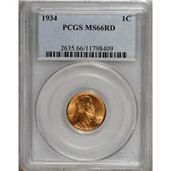 1934 1C Red MS66 PCGS