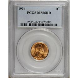 1934 1C Red MS66 PCGS