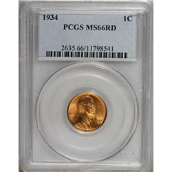 1934 1C Red MS66 PCGS