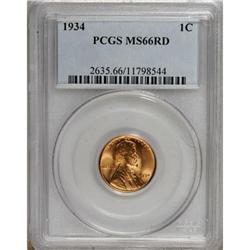 1934 1C Red MS66 PCGS