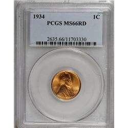 1934 1C Red MS66 PCGS