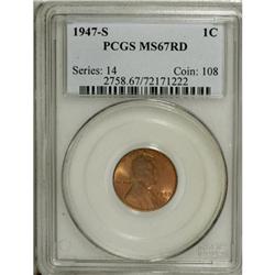 1947-S 1C Red MS67 PCGS