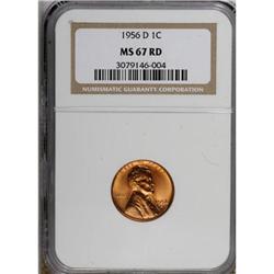 1956-D 1C Red MS67 NGC