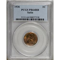 1936 1C Type One--Satin Finish Red and Brown PR64 PCGS