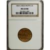 Image 3 : 1864 2C Large Motto Red and Brown MS64 NGC