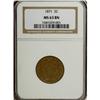 Image 3 : 1871 2C Brown MS63 NGC