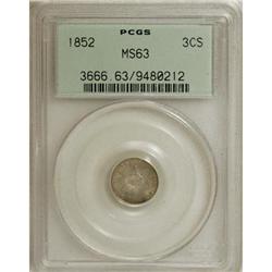 1852 3CS MS63 PCGS