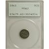 Image 1 : 1861 3CS MS62 PCGS