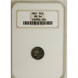 1861 3CS MS64 NGC