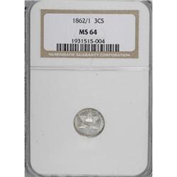 1862/1 3CS MS64 NGC
