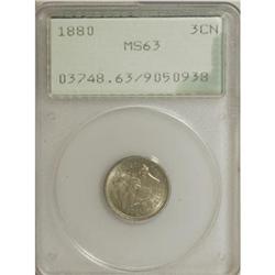 1880 3CN MS63 PCGS