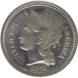 1870 3CN PR64 PCGS