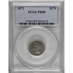 1872 3CN PR58 PCGS