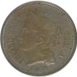 1876 3CN PR62 PCGS