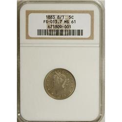 1883 5C MS61 NGC