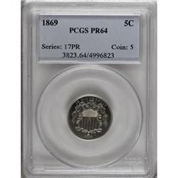 1869 5C PR64 PCGS