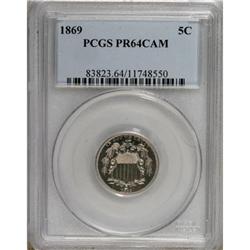 1869 5C Cameo PR64 PCGS