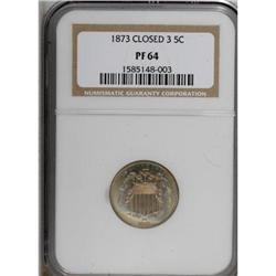 1873 5C Closed 3 PR64 NGC