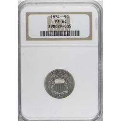 1874 5C PR64 NGC