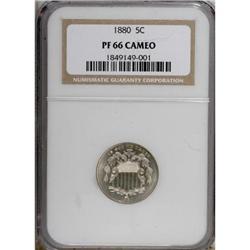 1880 5C Cameo PR66 NGC