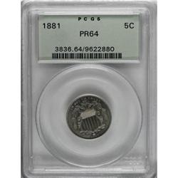 1881 5C PR64 PCGS
