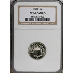 1881 5C Cameo PR66 NGC