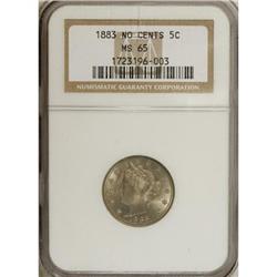1883 5C No Cents MS65 NGC