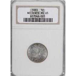 1883 5C No Cents MS65 NGC