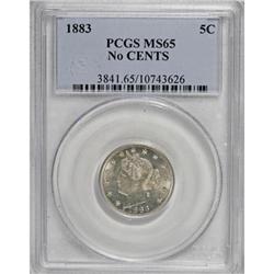1883 5C No Cents MS65 PCGS