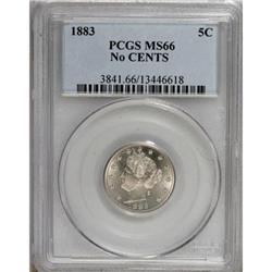 1883 5C No Cents MS66 PCGS