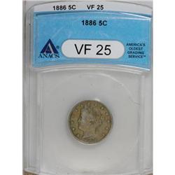 1886 5C VF25 ANACS