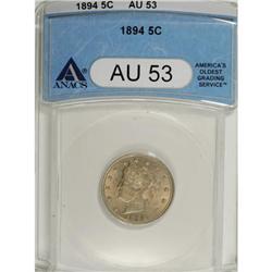 1894 5C AU53 ANACS