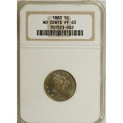 1883 5C No Cents PR63 NGC