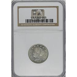 1887 5C PR65 NGC